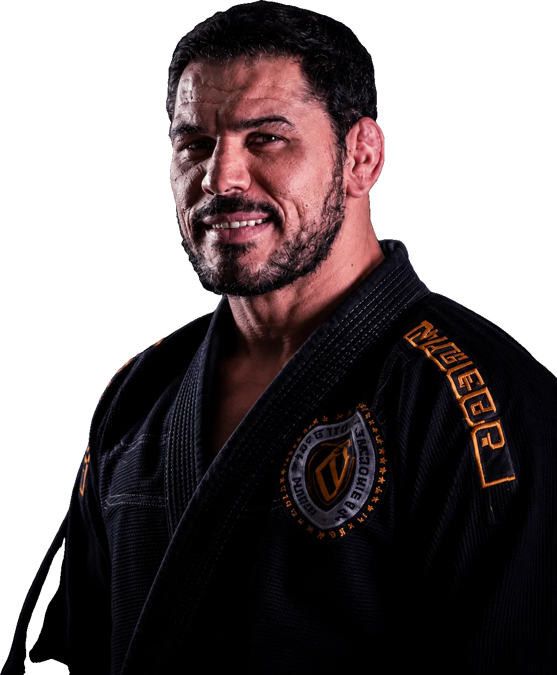 Um dos irmãos Nogueira de quimono preto